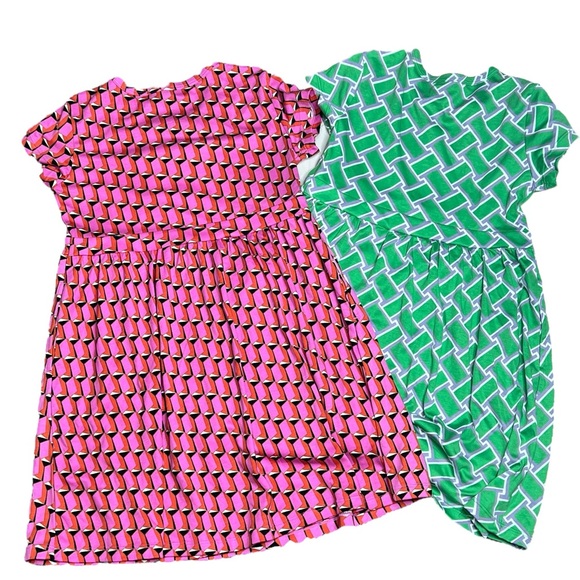 DVF for Target Kids Short Sleeve set of 2 Modern Geo faux wrap dress size M (8) - Picture 8 of 8